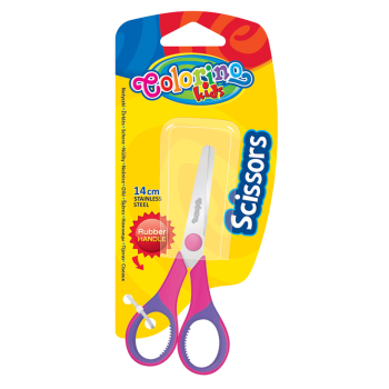 Nożyczki dziecięce 14 cm z gumową rączką